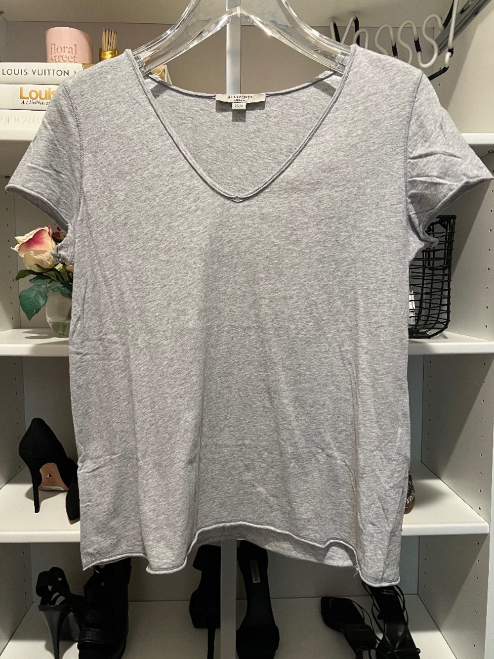 All Saints - Emelyn Tonic T-Shirt - Heather Gray - Size M